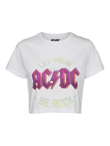 Nmfran S/S Cropped Acdc T-Shirt